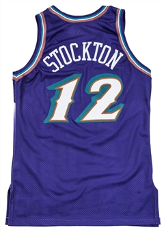1998-99 John Stockton Game Used Utah Jazz Road Jersey